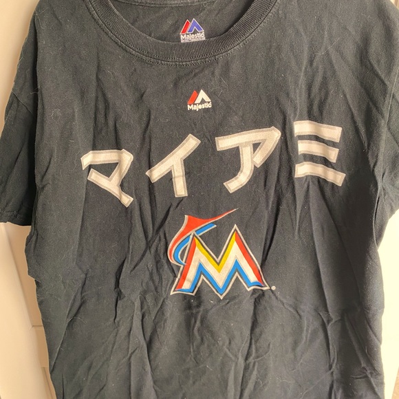 Miami Marlins Other - Miami Marlins ichiro suzuki Japanese  Tee Adult S